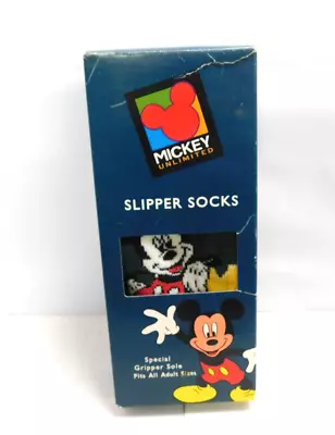 Vintage Mickey Mouse Slipper Socks NIB Green • $18.16