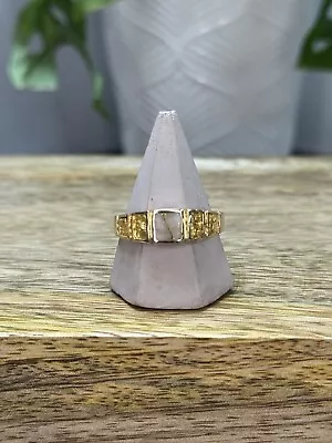 Men’s Natural Gold In Quartz Nugget Ring RM1045NQ • $1395