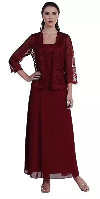 Mother Of The Bride Dress 8466BM - BURGUNDY - Size L(Large) New W/Tags • $29