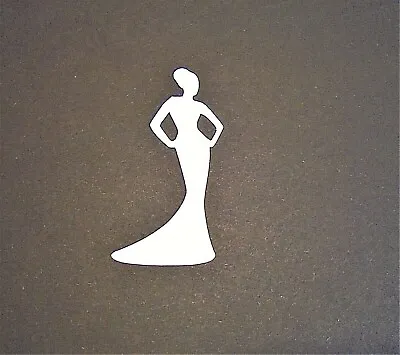 Die Cut Cuts Ladies Lady  X 10 - Choice Of Colour Card Topper • £1.30