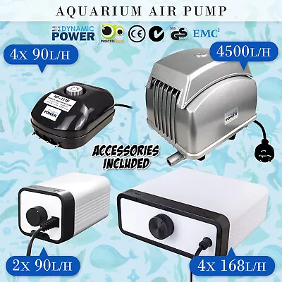 $119.90 • Buy Aqua Aquarium Diaphragm Air Pump Oxygen Fountain Pond Aerator Tank Hydroponic