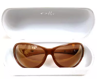 Oakley BELONG Sunglasses 05-915 Gold Iridium Lenses Caramel Frame Sz 64-14-125 • $49.95