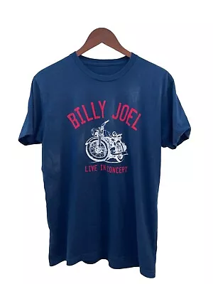 BILLY JOEL Texas 2016 Live In Concert Navy Blue Tee Shirt Mens Medium • $11.25