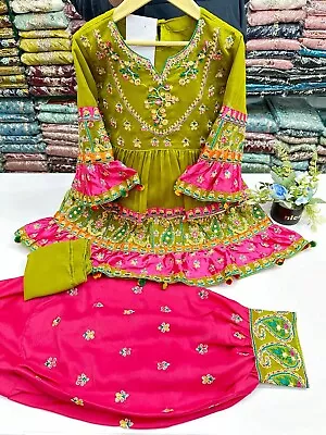 Kids Salwar Kameez Party Wear Indian Designer Wedding Pakistani Dress Bollywood • $65