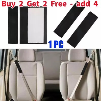 1× Cotton Car Safety Seat Belt Pad Strap Cover Cushion Shoulder Strap Black • £2.98