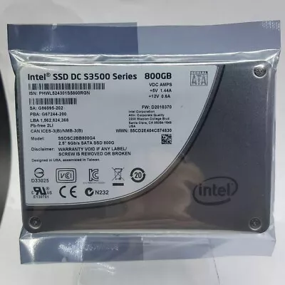 Intel SSD DC S3500 800GB 6G/s 2.5  SATA SSD SSDSC2BB800G4 For Server • $69.89