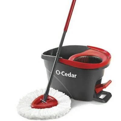 O-Cedar EasyWring Microfiber Spin Mop And Bucket System - Red • $28