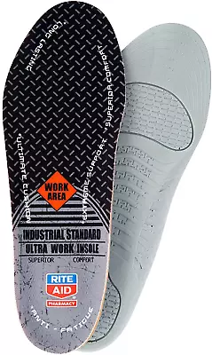 Rite Aid Memory Plus Work Boot Insoles For Men 1 Pair - Sizes 7-13 | Shock • $17.99