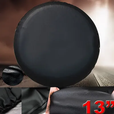 13  DIY Black Spare Tire Tyre Wheel Cover For Trailer RV Camper Heavy Duty Vinyl • $14.85