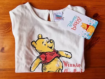 Disney Baby Winnie The Pooh White Top Short Sleeve T-shirt 12 Months • £5.99