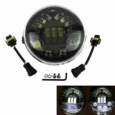 $112.79 • Buy Motorcycle LED Headlight W/ Daytime Running Light Fit For Harley Street V-Rod
