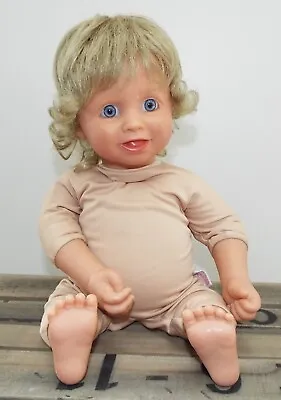 Vintage 1999 MY TWINN BABIES 18  Nude Poseable Baby Doll Blonde Hair Blue Eyes • $42