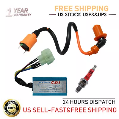 Racing Ignition Coil+CDI Kit For GY6 50cc 125cc 150cc Scooter ATV Go Kart Moped • $13.04