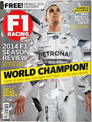F1 Racing Magazine January 2015. Season Review. Lewis Hamilton World Champion • £4.99