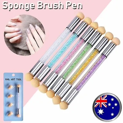 Nail Art Sponge Stamping Brush Dual-head Colour Transfer Pen Gradient Paint AU • $7.99