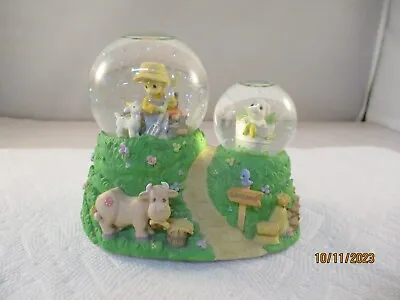 Old Macdonald Precious Moments Musical Snow Globe Plays Had A Farm Song • $19.99