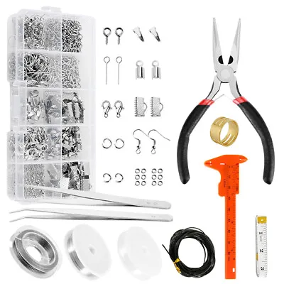 £12.99 • Buy Jewellery Making Findings Tools Wire Pliers Starter Kit Necklace Repair Set SE
