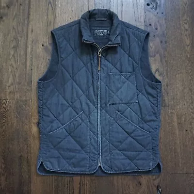 J. CREW Men's Sussex Quilted Vest Outerwear Washed Gray Primaloft Size M • $27