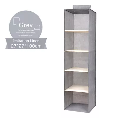 Tidy Hanger Kids Hanging Wardrobe Storage Organiser Shelf Clothes Bag Box Canvas • £7.25