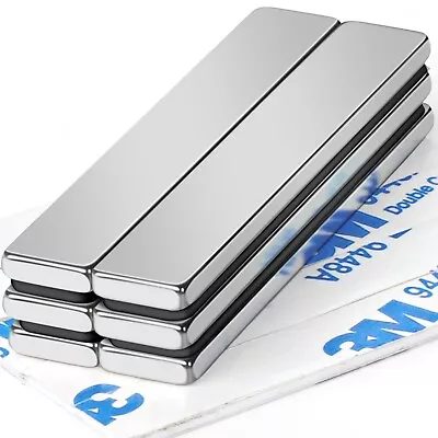 6 Pack Strong Magnet 60 X 10 X 3 Mm Neodymium Magnets Magnetic Strips Uk#1 • £12.99