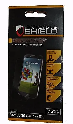 ZAGG INVISIBLE SHIELD Premium Screen Protection For Samsung Galaxy S4   **NEW*** • £3.99