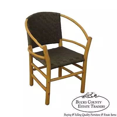 Old Hickory Hoop Arm Chair In Woven Leather • $556.50