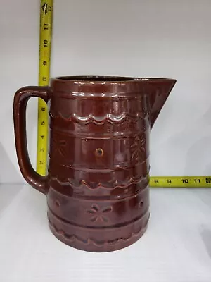 Vintage Brown Drip Marcrest Daisy & Dot Oven-Proof Stoneware Pitcher 8  • $5