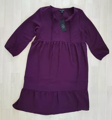 £2.99 • Buy MATERNITY DRESS Size 8 Dropped Hem PARTY Purple FESTIVAL Aubergine BOHO Summer
