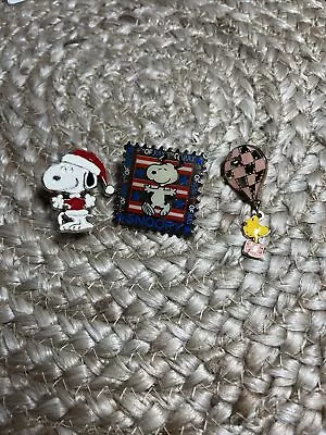 Lot Of 3 Snoopy Woodstock Lapel Pins Vintage • $12