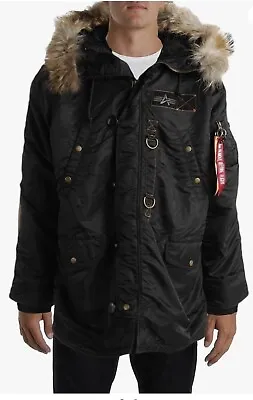 Alpha Industries Men's N-3B 55th Anniversary Nylon Parka Coat - REG LARGE - NEW! • $262.46