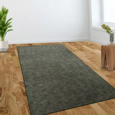 $115.05 • Buy Hand Knotted Gabbeh Wool Area Rug Solid Green BBH Homes BBL00111