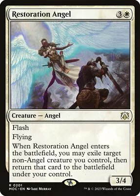 Restoration Angel MTG March Of The Machine Commander Rare NM X1 - Magic Card • $0.99