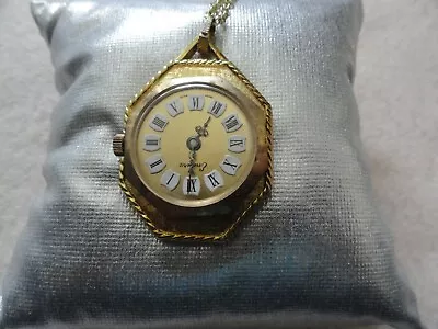 Vintage Swiss Made Endura Mechanical Wind Up Necklace Pendant Watch • $39.95