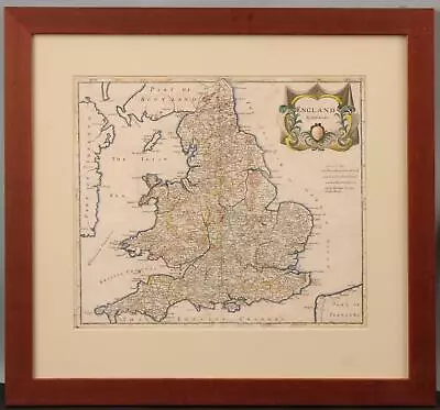 17thC Antique Map Engraving William Camdens Britannia ENGLAND Edmund Gibson NR • $56