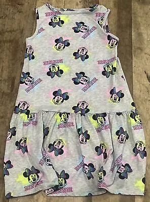 New Disney Minnie Mouse Dress Girls Gray Soft Size 7/8 • $11