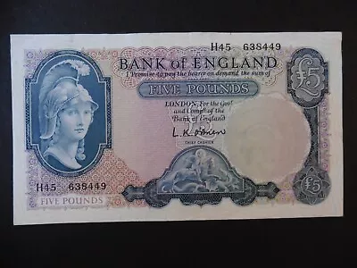 Banknote ~ Bank Of England 1961/63 Five Pound £5 P#372 O'Brien • £20