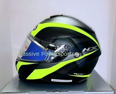 HJC C91 Taly Electric Modular SunScreen Snowmobile Helmet HI-VIZ XX 2X 2XL XXL • $189.99