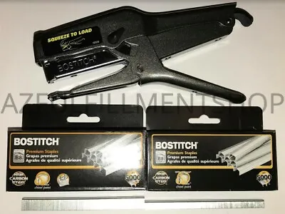 Bostitch B8 Stapler 02245 Plier Staple Gun W/ 2 Boxes Of Staples 1/4  + 3/8  • $39.99