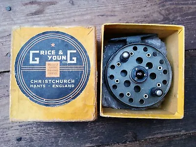 Grice & Young Avon Royal Superb 3 ⅝  Centrepin Trotting Fishing Reel Boxed. • £60