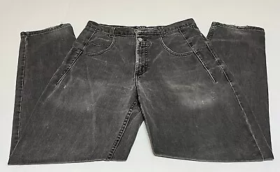 Vintage Guess Jeans Men Size 32x32 Loose Fit Tapered Leg Distressed Worn Black • $31.97