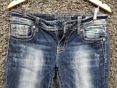 * Miss Me Denim Jeans Women 28 Blue Relaxed Fit Bootleg Ladies Pants • $14.97