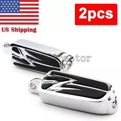 Chrome Motorcycle Foot Pegs Rest For Harley-Davidson Touring Dyna Softail Vrod • $35.67