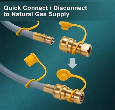3/8  Natural Gas Hose With Quick Connect 3/8 Includes Quick Connect-12 FT. • $19.99