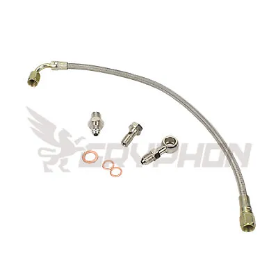 Turbo Oil Feed Line Kit Mitsubishi 4G63T EVO 4 5 6 7 8 9 With Holset HX30 HX35 • $59.02