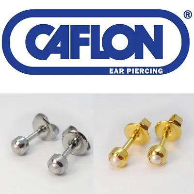 2 X Pairs Caflon Pearl Stud Earrings 1 X Polished Steel & 1 X 24ct Gold Plated • £4.99