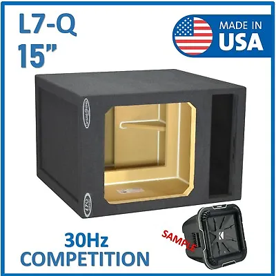 $300 • Buy 15  Single Ported Reinforced Subwoofer Box Enclosure For Kicker L7Q Solo-Baric 