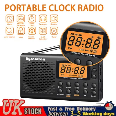 FM/SW/AM Multi Band Digital Radio Stereo MP3 Player Speaker Portable - UK Seller • £18.55