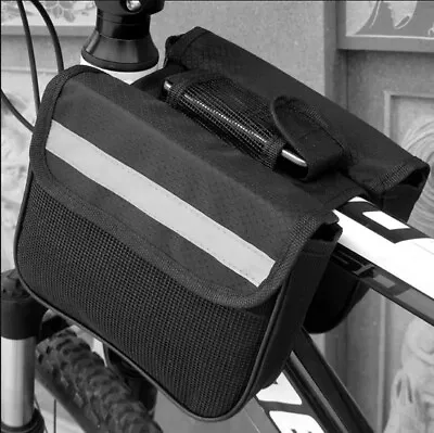 Mountain Bike Front Bicycle Crossbar Bike Frame Small Pannier Saddle Bag • $8.98