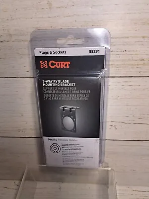 CURT 58291 Connector Mounting Bracket For 7-Way RV Blade (Black Packaged) • $8.97