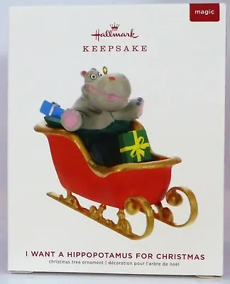 2019 Hallmark ~I WANT A HIPPOPOTAMUS FOR CHRISTMAS~Sound Magic~NIB~Ships FREE • $21.99